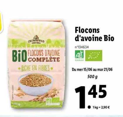 flocons d'avoine bio