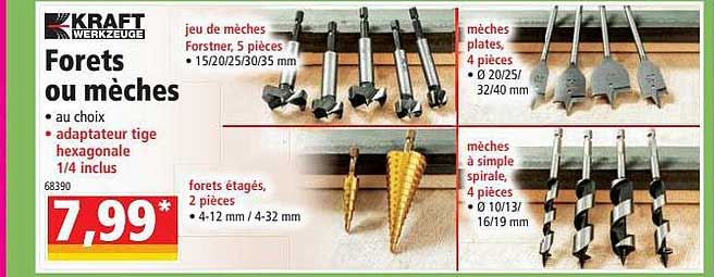 forets ou mèches kraft werkzeuge