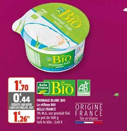 fromage blanc bio le réflexe bio belle france