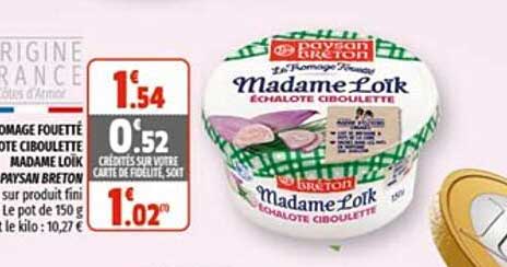 fromage fouetté échalote ciboulette madame loïk paysan breton