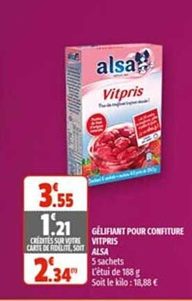 Gélifiant Pour Confiture Vitpris Alsa