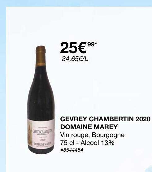 gevrey chambertin 2020 domaine marey
