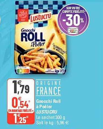 gnocchi roll à poëler lustucru