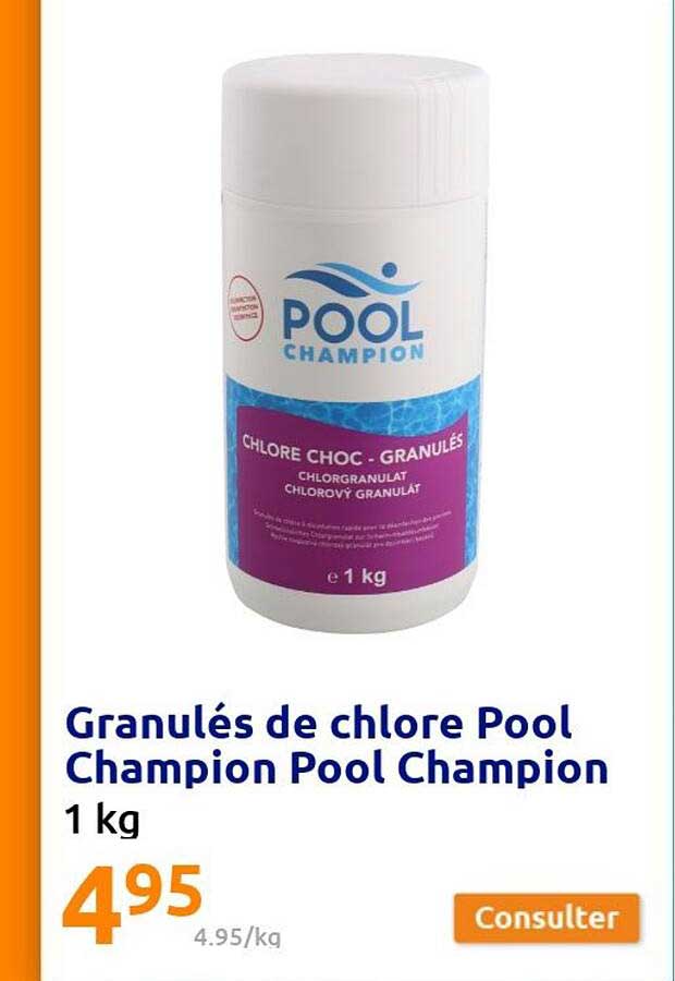 granulés de chlore pool champion pool champion