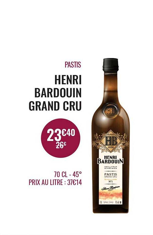 henri bardouin grand cru pastis