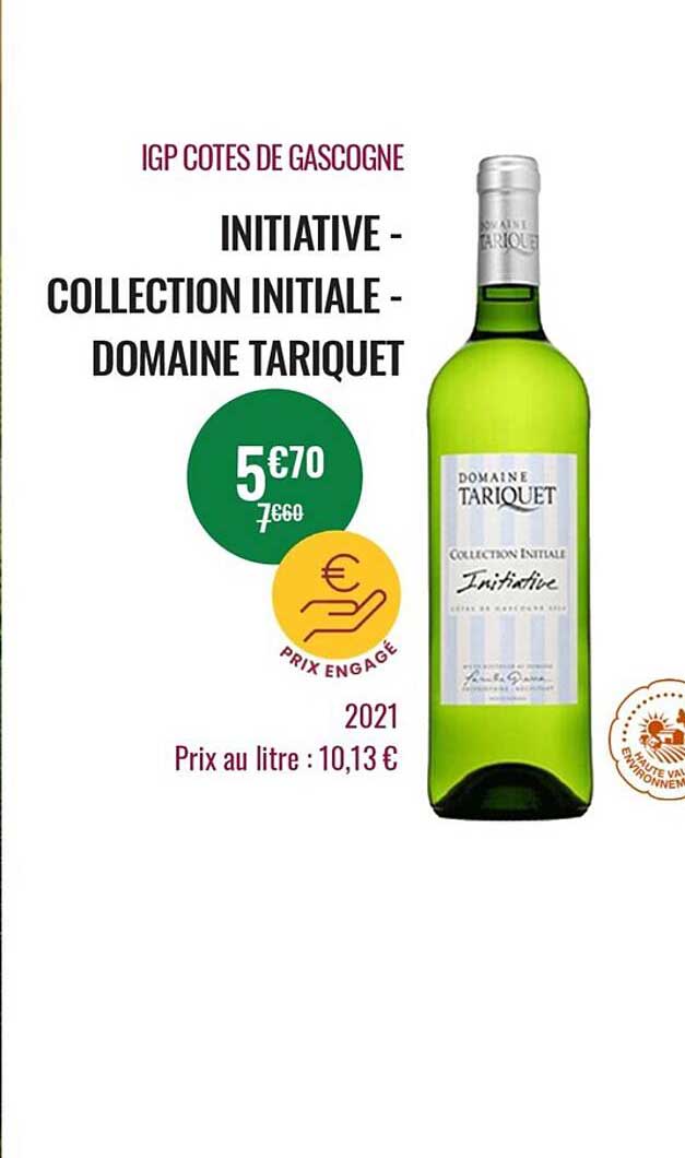 initiative-collection initiale-domaine tariquet igp côtes de gascogne