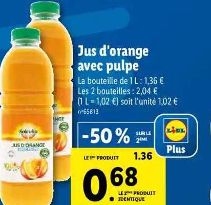 Jus D'orange Avec Pulpe