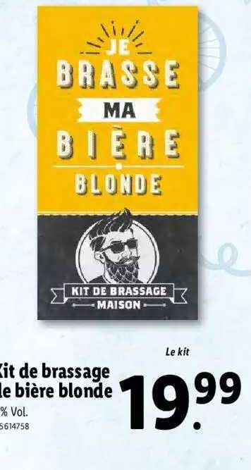 kit de brassage bière blonde