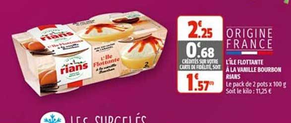 l'île flottante à la vanille bourbon rians