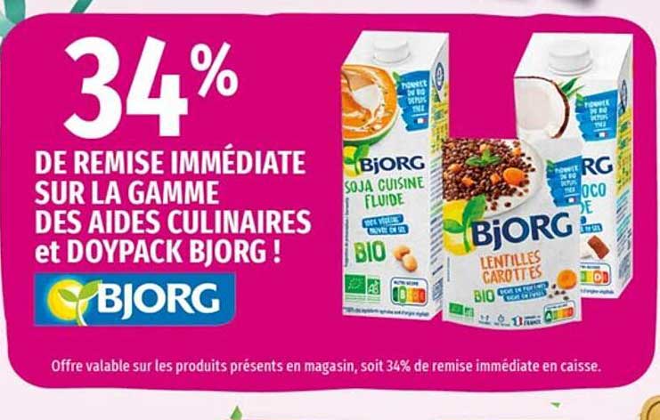 la gamme des aides culinaires et doypack bjorg