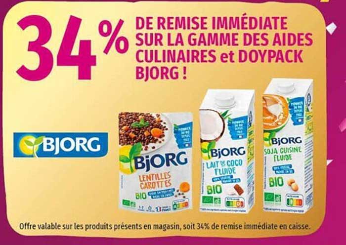 la gamme des aides culinaires et doypack bjorg