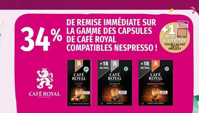 la gamme des capsules de café royal compatibles nespresso