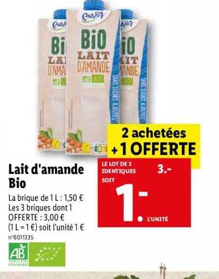 lait d'amande bio