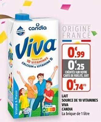 Lait Source De 10 Vitamines Viva Candia