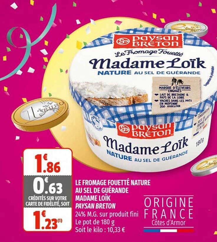 le fromage fouetté nature au sel de guérande madame loïk paysan breton