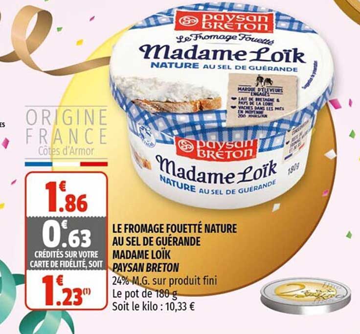 le fromage fouetté nature au sel de guérande madame loïk paysan breton