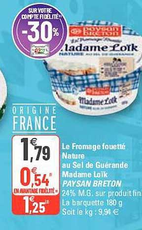 Le Fromage Fouetté Nature Au Sel De Guérande Madame Loïk Paysan Breton
