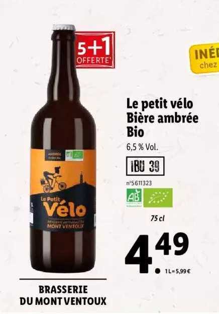 Le Petit Vélo Bière Ambrée Bio