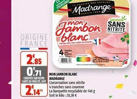 mon jambon blanc madrange
