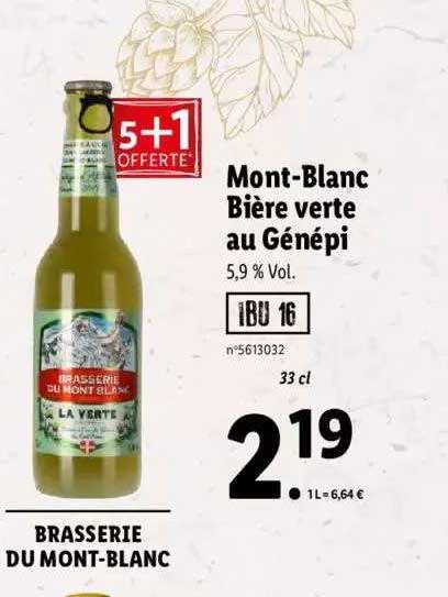 mont-blanc bière verte au génépi