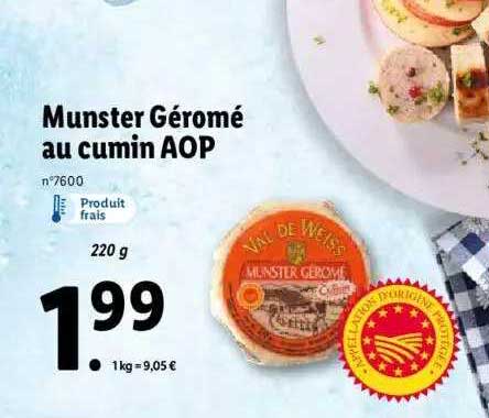 Munster Géromé Au Cumin Aop