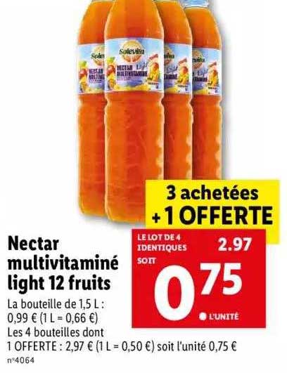 Nectar Multivitaminé Light 12 Fruits