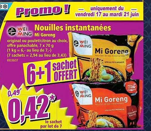 nouilles instantanées mi goreng wei-ming
