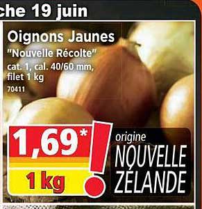 oignons jaunes "nouvelle récolte"