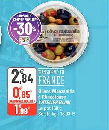 olives manzanilla à l'andalouse l'atelier blini