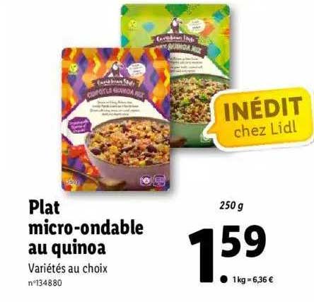 plat micro-ondable au quinoa