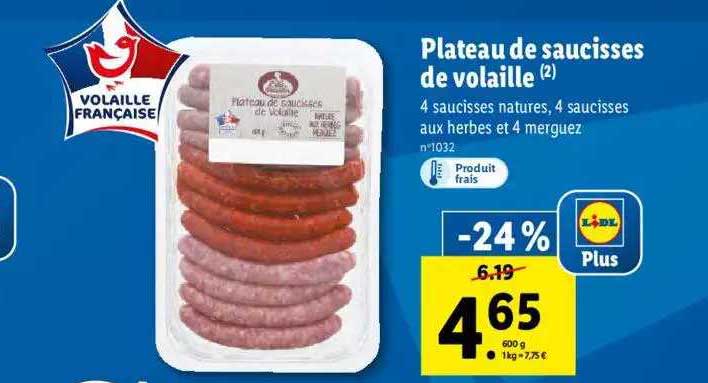 Plateau De Saucisses De Volaille