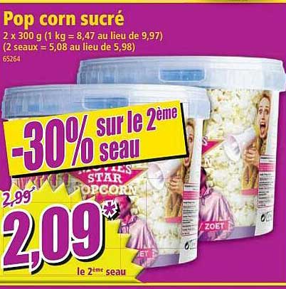 pop corn sucré
