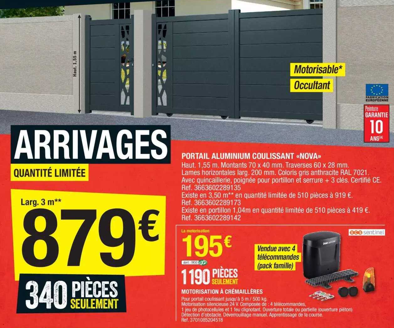 Portail Aluminium Coulissant «nova»