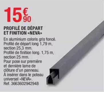 profilé de départ et finition «neva»