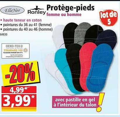 protège-pieds femme ou homme elleNor ronley
