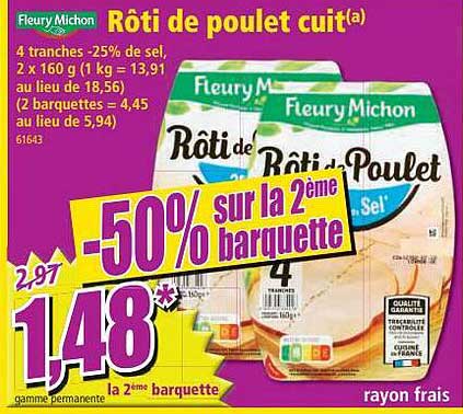 rôti de poulet cuit fleury michon