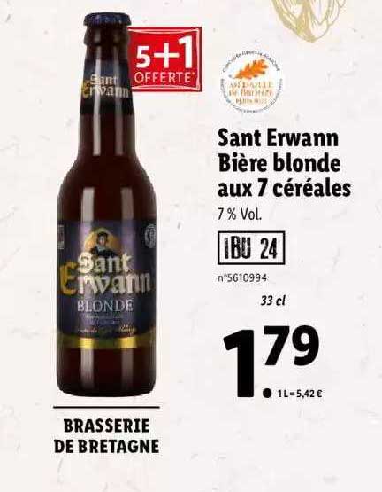sant erwann bière blonde aux 7 céréales