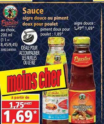 sauce aigre douce ou piment doux pour poulet pantai