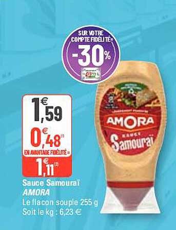 sauce samouraï amora