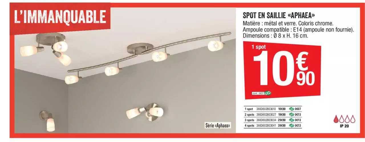 spot en saillie «aphaea»