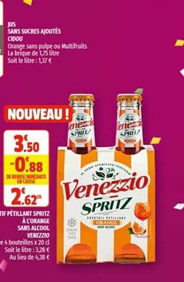 spritz à l'orange sans alcool venezzio