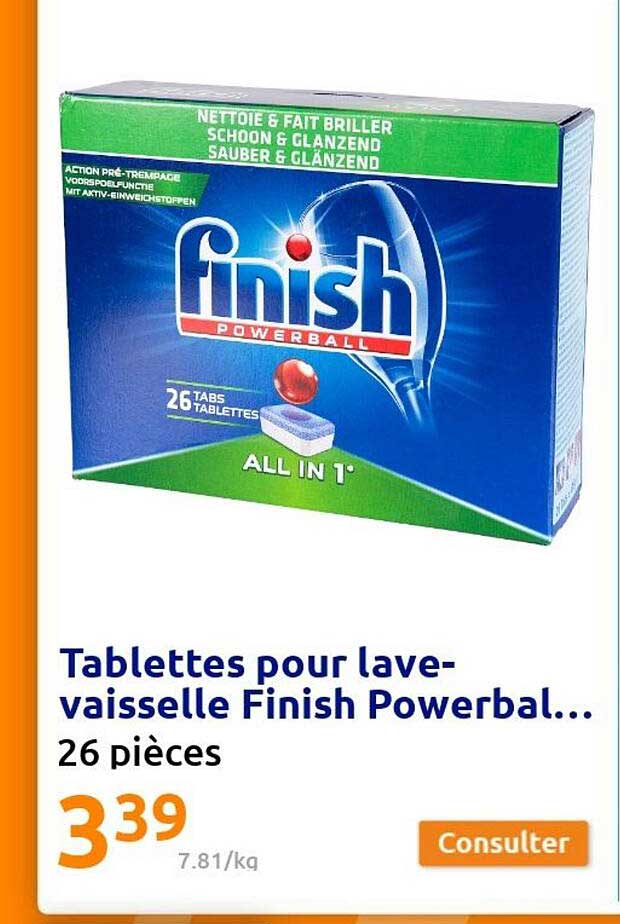 tablettes pour lave-vaisselle finish powerbal