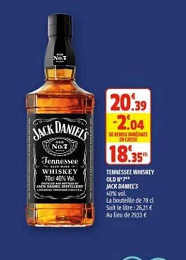 tennessee whiskey old n°7 jack daniel's