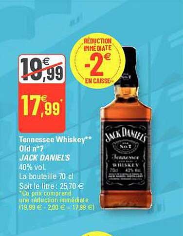 tennessee whiskey old n°7 jack daniel's