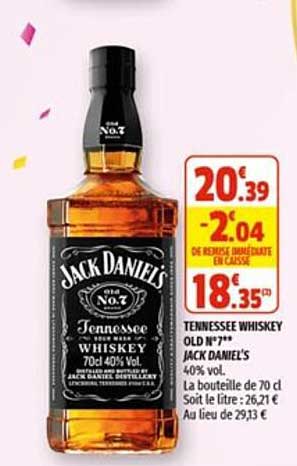 tennessee whisky old n°7 jack daniel's