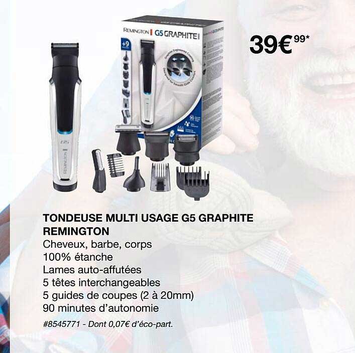 tondeuse multi usage g5 graphite remington