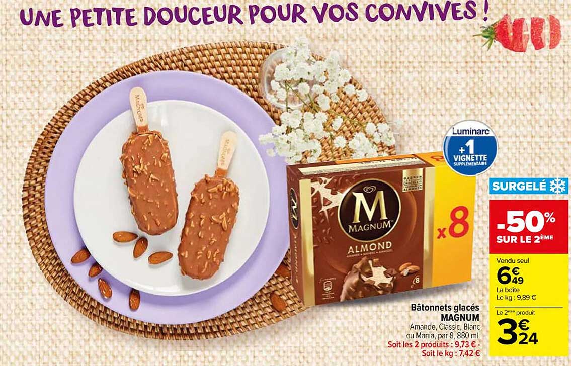 Bâtonnets Glacés Magnum