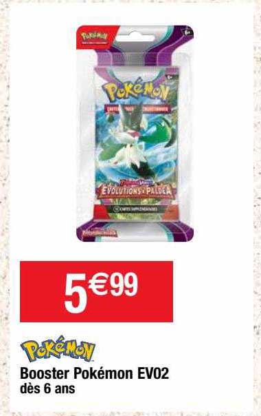 booster pokémon evo2 dès 6 ans
