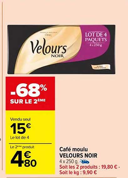 Café Moulu Velours Noir