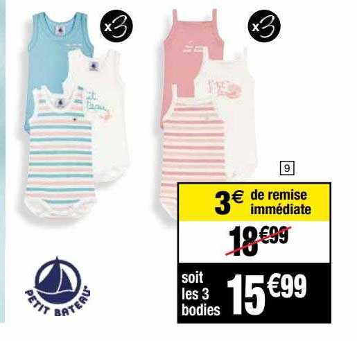 les 3 bodies petit bateau
